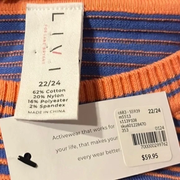 NWT LIVI ACTIVE Lane Bryant Atheleisure Crewneck Ottoman Sweater in Fusion Coral - Picture 10 of 10